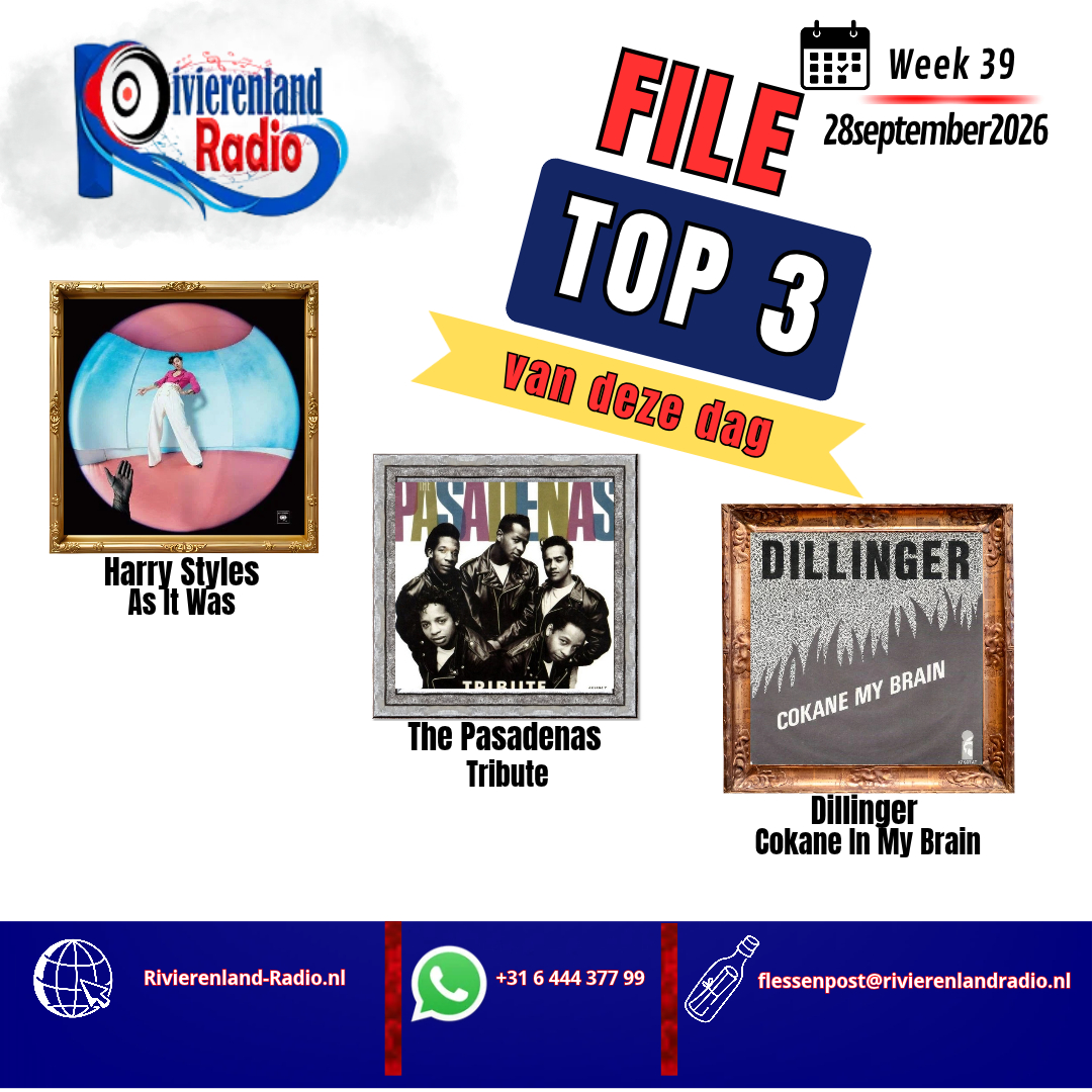 Straks bij Rob de Vaan: deze drie hits staan in de File Top 3
